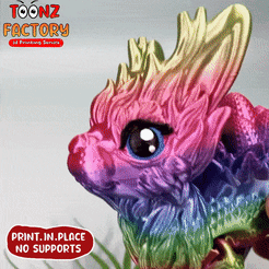 gif.gif STL file PRINT-IN-PLACE FLEXI EASTER DRAGON ARTICULATED・3D printing template to download