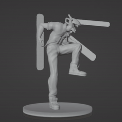 ezgif.com-gif-maker-18.gif Download STL file Denji Chainsaw Man - 3D PRINTABLE • 3D printable template, cg_models