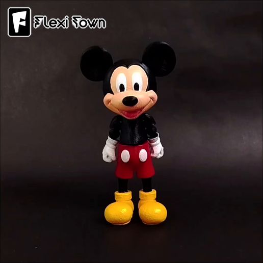 Flexi-Town-Mickey-Mouse,-G1.mp4 Flexi Mickey Mouse, figurine fidget articulée, 3mf inclus