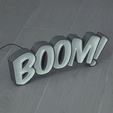 Boom-Animado.gif Free STL file LED Marquee Boom・3D printable model to download