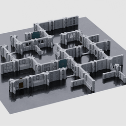 Galactic-assault-spin.gif STL file Intergalactic Assault: Modular Walls - Base Set・3D printing template to download
