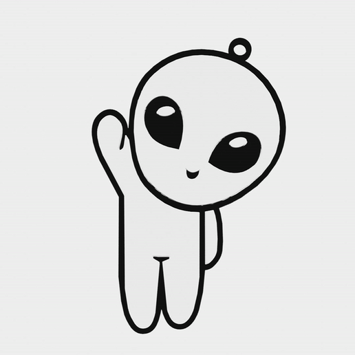 Alien Keychain 3D model