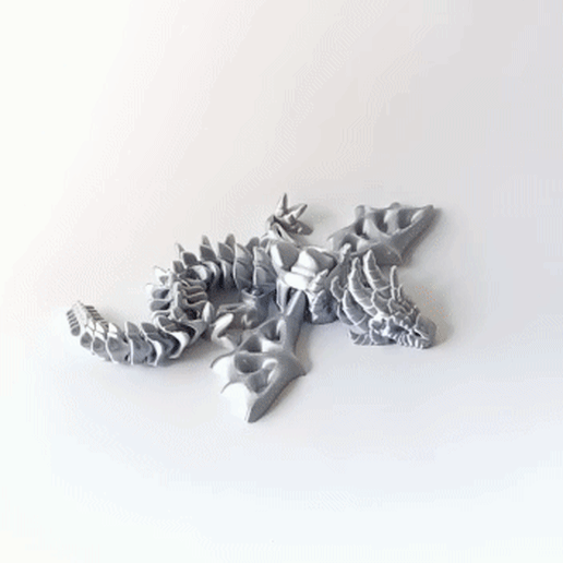 dragonhuesos.gif STL file Flexi Zombie Dragon・3D printable model to download, angeljacobofigueroa