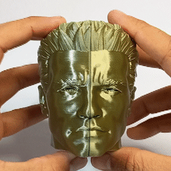 Sequence-03_1.gif STL file T-800/ARNOLD SCHWARZENEGGER (FACE CHANGE)・Design to download and 3D print