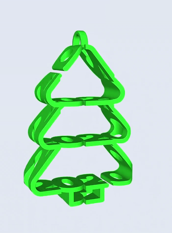 Tree.gif Download free STL file Text Flip - Pine 2020 • Design to 3D print, master__printer