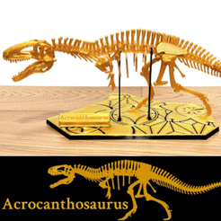 acro-gfi.gif STL file [3Dino Puzzle] Acrocanthosaurus・3D printing template to download