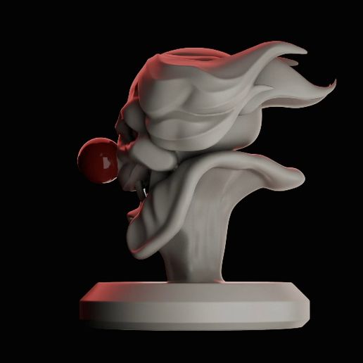 clown.mp4 Sinister Circus Clown Bust – 3D Printable STL Model