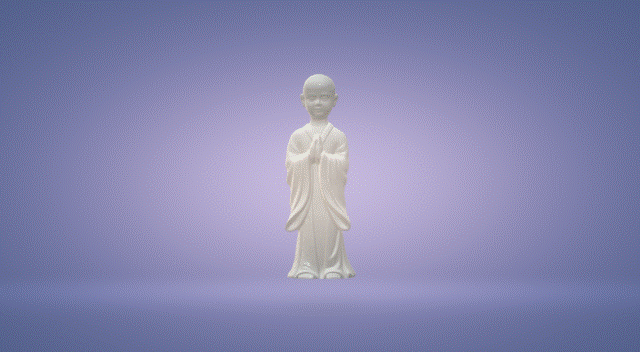 1.gif STL-Datei Meditierender Mönch・Vorlage für 3D-Druck zum herunterladen, satis3d
