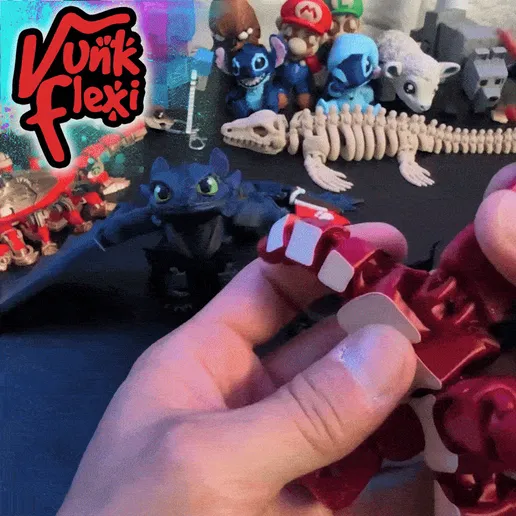 ezgif-3451980f41428b.gif Como Treinares o Teu Dragão Hookfang MultiColor Flexi Print-In-Place + figura e porta-chaves