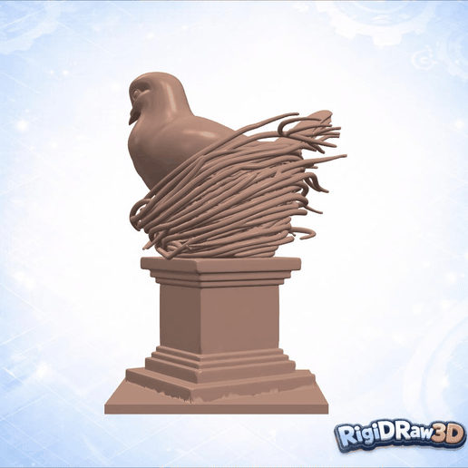 Stone Dove Sitting In Nest – RDW3D-ISLX1