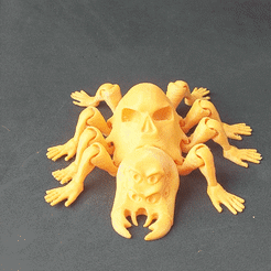 ezgif.com-gif-maker.gif Fichier STL Crâne d'araignée・Modèle pour imprimante 3D à télécharger