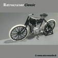 Retrocruiser.gif STL-Datei Retrocruiser Classic - 3D printed motorbike in scale 1:7・3D-druckbare Vorlage zum herunterladen
