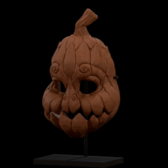 maskp.gif OBJ file Collectible pumpkin mask 3d print・3D printing design to download