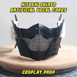 HIT OSHISHINSG, COMED CORD, GUGDS \ / | ld COSPLAY PROP 3D file Shinso Artificial Vocal Cords・3D printer design to download