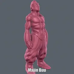 Majin Buu.gif Fichier STL Majin Buu (Impression facile sans support)・Modèle à imprimer en 3D à télécharger