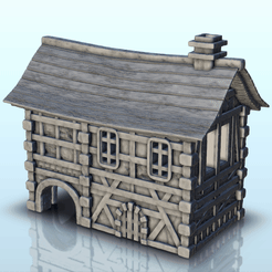 GIF-B06.gif Файл STL Средневековый дом из дерева и камня со сводчатым проходом (6) - Alkemy Властелин колец Сага о Войне Розы Варкрауд・Модель для загрузки и печати в формате 3D, Hartolia-Miniatures