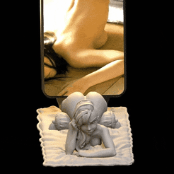 GIF-210430_174033.gif STL file Sexy naked phone holder lady!・3D printer model to download