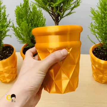 콘2-정사각-GIF.gif STL file 🍦 (Ice Cream) Cone Flowerpot 🪴・3D printer design to download, Eunny