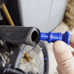 PXL_20230523_110823420.TS.gif Free STL file Handlebar End Caps Bicycle Handlebar Plugs MTB Bike Handlebar Ebike・3D printer design to download