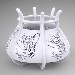 Photophore-3a.gif STL file Candle holder - Cat candle holder・3D printable design to download, arvylegris
