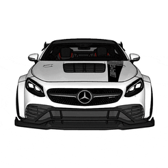 Mercedes-AMG-S63.gif STL file Mercedes AMG S63・3D printing model to download