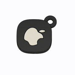 Mi-Logo-keychain-v7.gif STL file Apple Logo Keychain・Model to download and 3D print, wisher