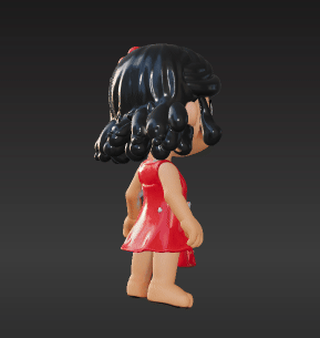 Tropical Flexi Girl – One-Piece Articulated Desk Toy STL/3MF