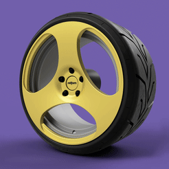 ezgif.com-gif-maker.gif STL file Roti BRU Style - Scale Model Wheel set - 19-20" - Rim and Tyre・3D printer model to download, PixelSun