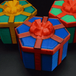 3.gif STL-Datei Gift box・Modell zum Herunterladen und 3D-Drucken, Hom_3D_lab