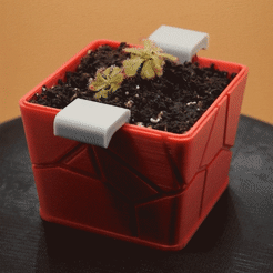 pot-1.gif STL file Plant pot with extractable base・3D print model to download