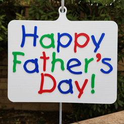 Fathers-Day-Sign-Mini-Slideshow.gif Файл STL Подвесной знак ко Дню отца・Дизайн 3D принтера для загрузки