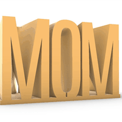 GIF.gif STL file MOM - DAD : FLIP TEXT Illusion・3D print model to download, Khanna3D