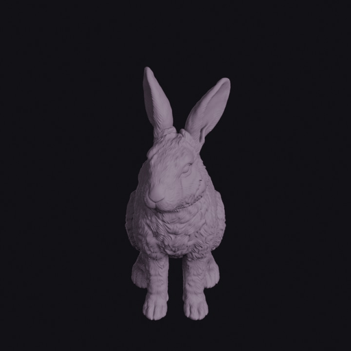 Sitting Flemish Giant Rabbit Figurine