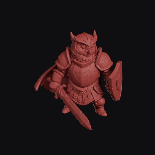 Owl Knight In Plate Armor