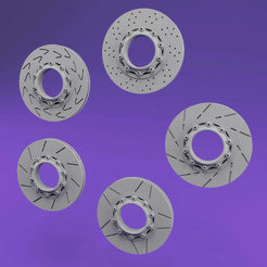ezgif-5-89a4775158.gif 3D file Brake Disc Collection - 1/24 - Scale Model Accessories・3D printer design to download, TheObi
