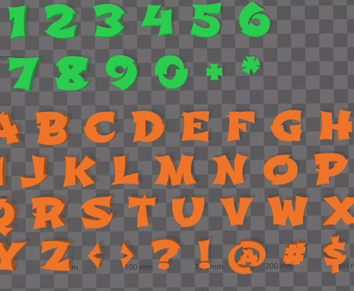 CTFontvideo.gif Comical Alphabet and Number set for remixing