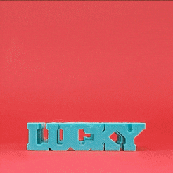 ezgif.com-optimize-4.gif STL file Text Flip - Lucky 2.0・3D printing model to download