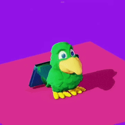 1BD7F1D2-BDF7-4264-B5EC-D7B610AC915F.gif Free OBJ file Parakeet cell phone stand・Design to download and 3D print, RenderArth