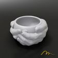 Cupping-Hands-Pot.gif STL file Cupping Hands Pot・3D printer model to download