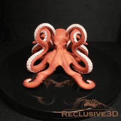 octopusPhoneStand2_gif.gif STL-Datei Octopus Telefonständer・3D-druckbares Modell zum Herunterladen