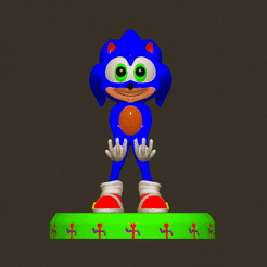 20220926_001302.gif Fichier STL Support de manette Sonic the hedgehog・Modèle à télécharger et à imprimer en 3D, Submak
