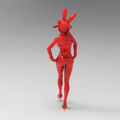 anim-GIF.gif STL file Anime bunny girl・3D print model to download