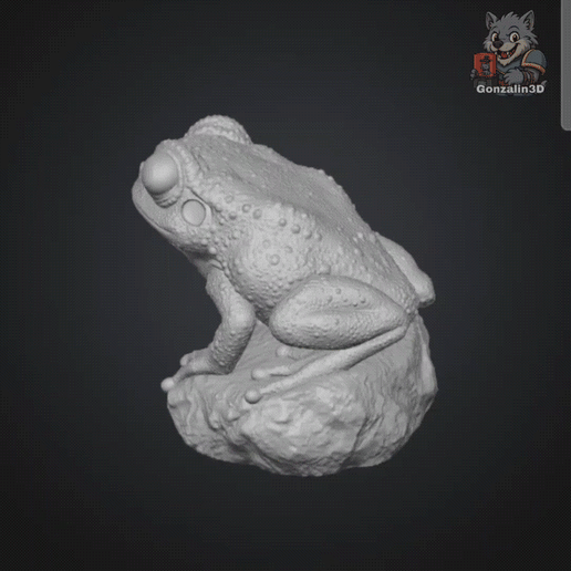 Jungle Frog on rock - bit for decorating bases.