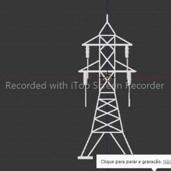 Simple-electric-power-tower.gif Файл STL 3D модель башни электропередачи・Дизайн 3D принтера для загрузки