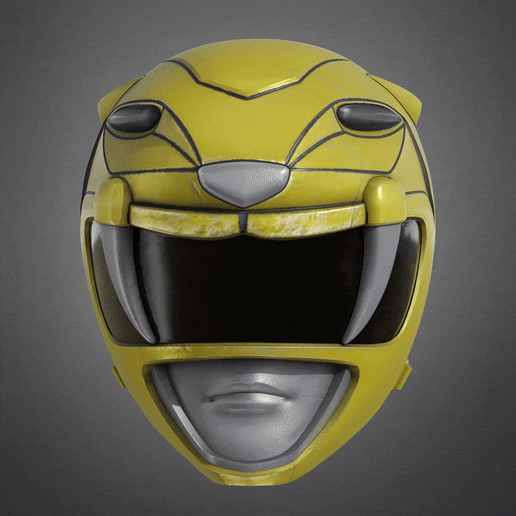 🪖 Power Rangers Mighty Morphin Yellow Ranger Helmet for Cosplay・ STL ...