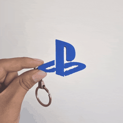 20220520_163011.gif Download STL file Play Station keychain with optical illusion • 3D printable design, axolote3dlab