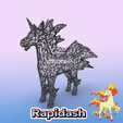 078.gif #078 Rapidash Pokemon Wiremon Figure 🐎- Fire Unicorn - SLA