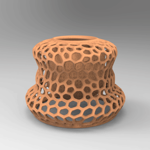 FLOWERPOT PLANTPOT VASE PLANTPOT VORONOI PARAMETRIC - 3D model önizlemesi