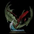 gif.gif Caraxes vs Vhagar - House of the Dragons - Battle over the Eye of the Gods