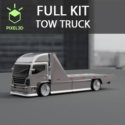 Tow-truck-TITULO.gif Descargar archivo STL *EN VENTA* KIT COMPLETO: Camión de remolque personalizado 06ma-1 (Rebanado y piezas enteras Actualizado!) • Objeto imprimible en 3D, Pixel3D